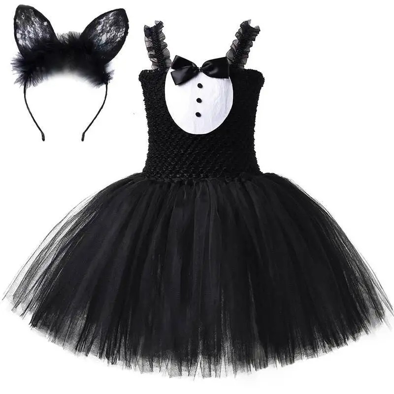 Weißes schwarzes Katzen-Tutu-K – Baby Clothing Dresser Bewertung und Preis